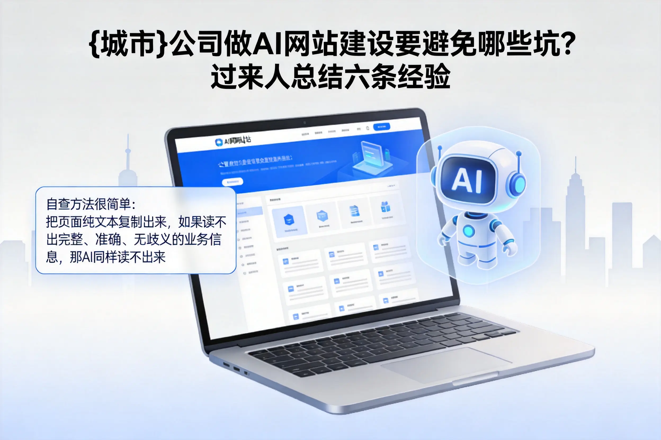 铜川公司做AI网站建设要避免哪些坑?过来人总结六条经验