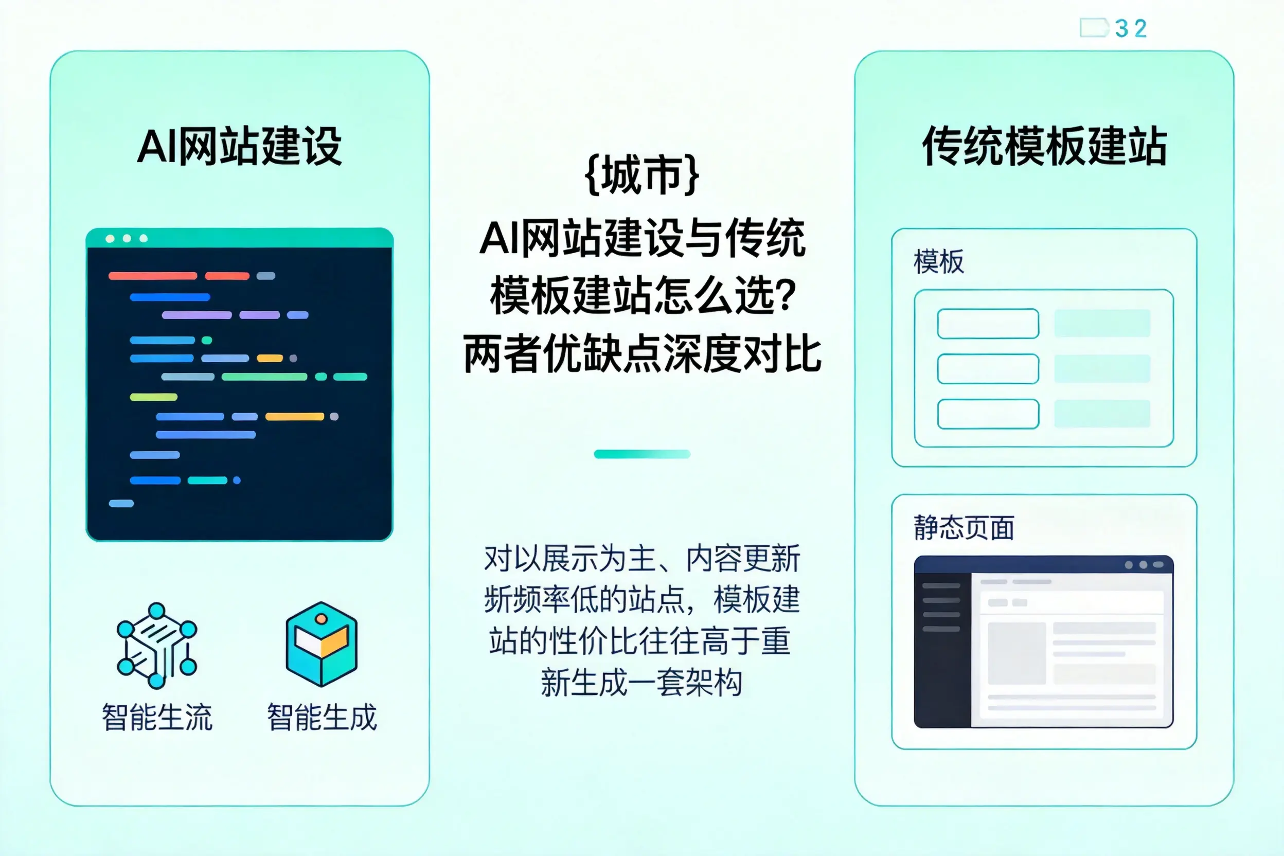 铜川AI网站建设与传统模板建站怎么选？两者优缺点深度对比
