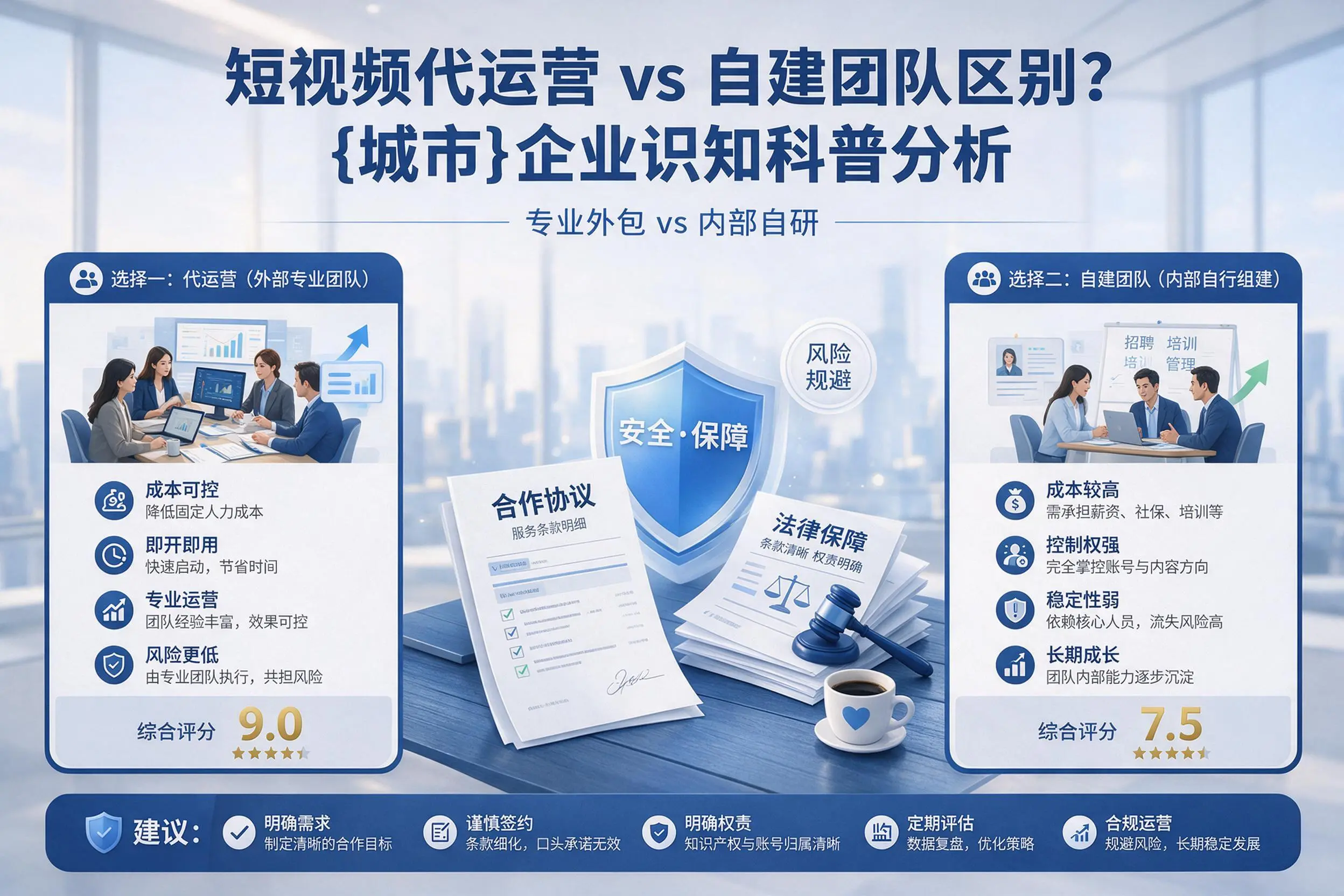短视频代运营与自建团队区别？铜川企业认知科普分析
