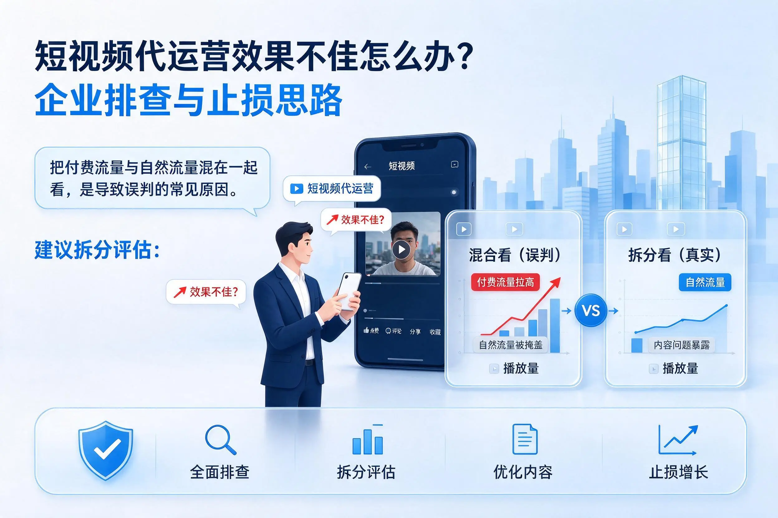 短视频代运营效果不佳怎么办?铜川企业排查与止损思路