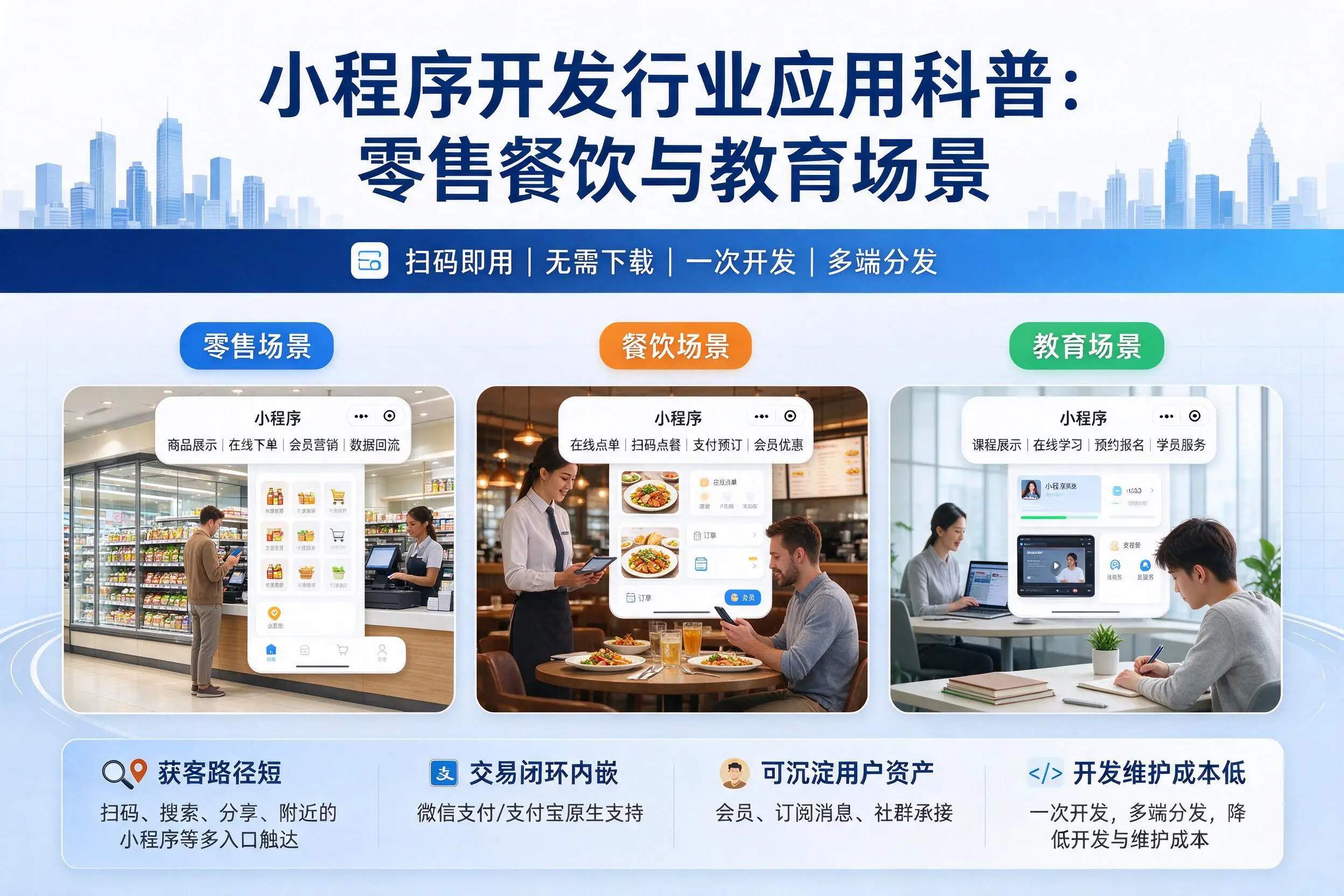 铜川小程序开发行业应用科普：零售餐饮与教育场景