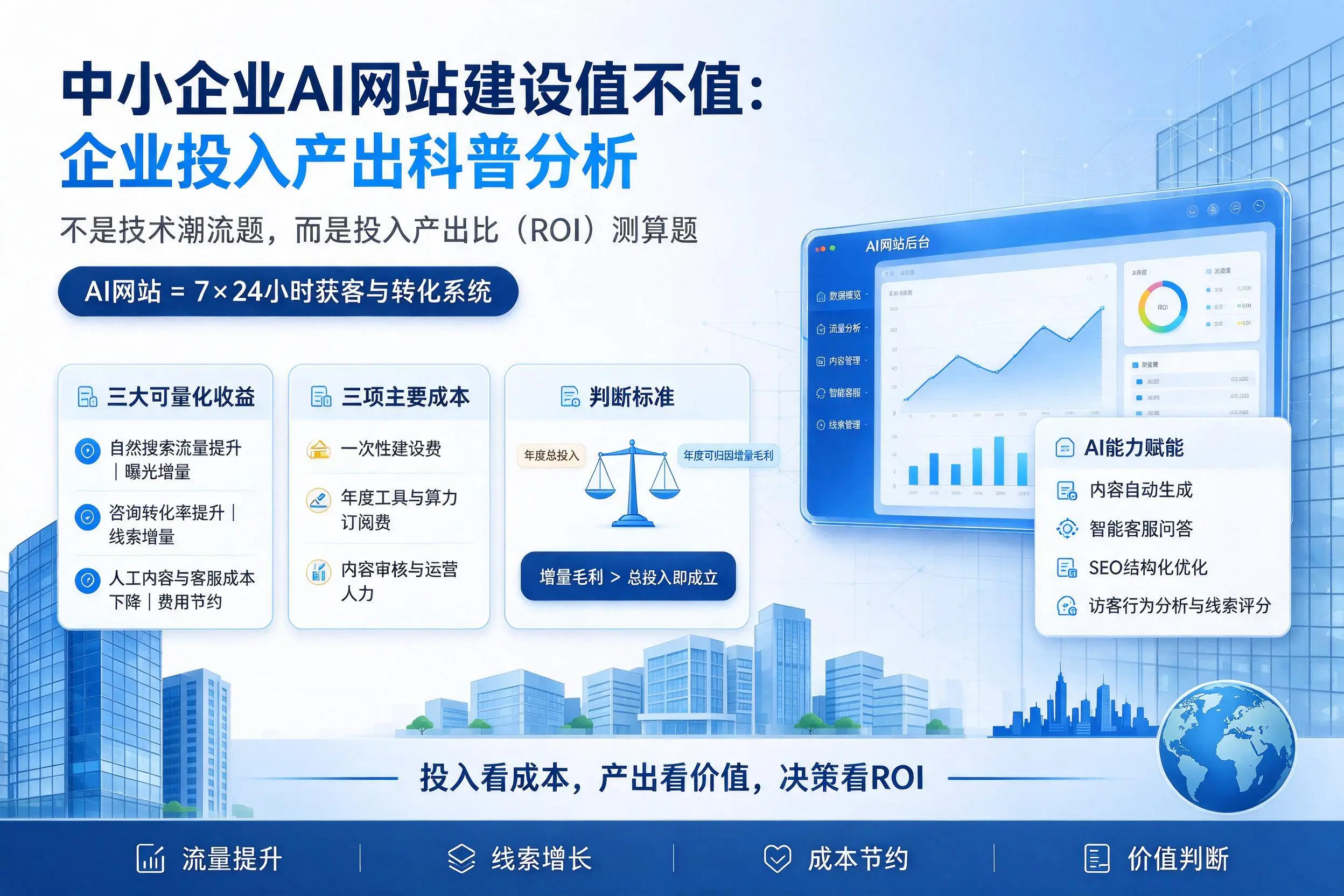 中小企业AI网站建设值不值：铜川企业投入产出科普分析