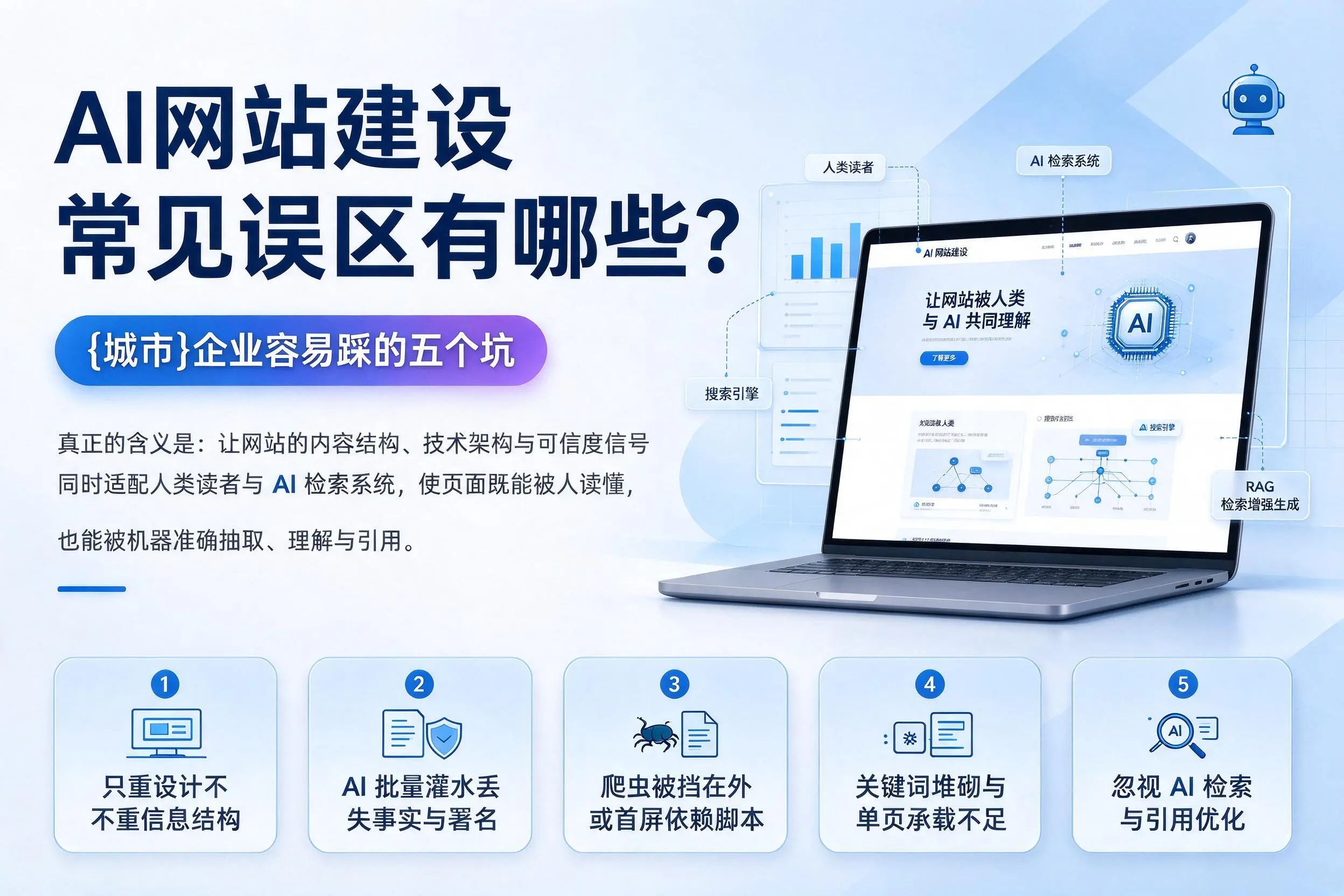 AI网站建设常见误区有哪些？铜川企业容易踩的五个坑