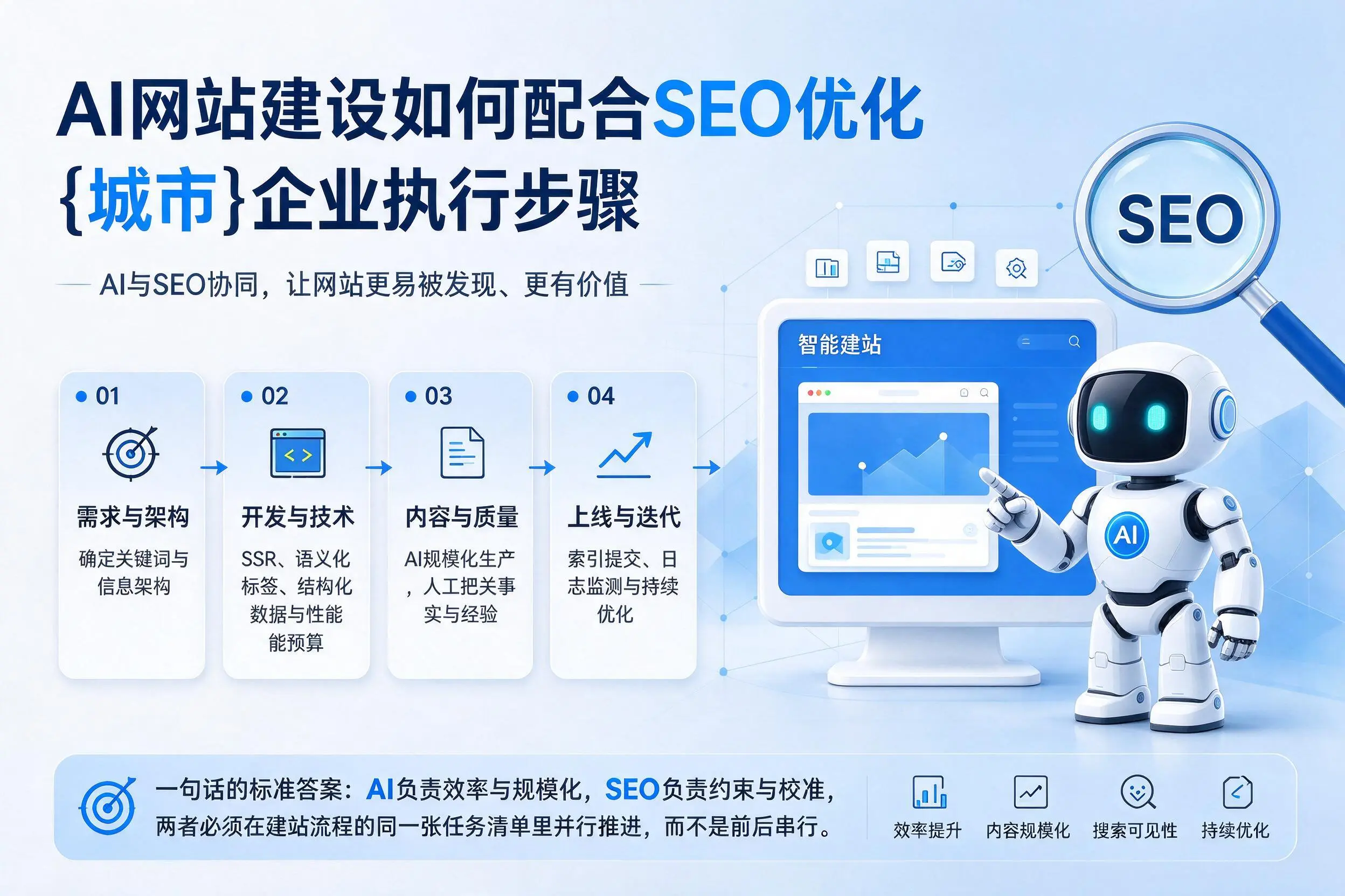AI网站建设如何配合SEO优化，铜川企业执行步骤