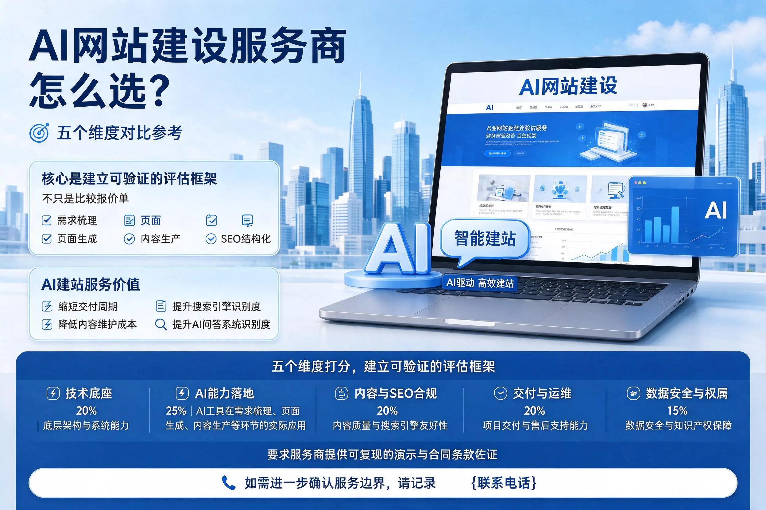 铜川AI网站建设服务商怎么选？五个维度对比参考