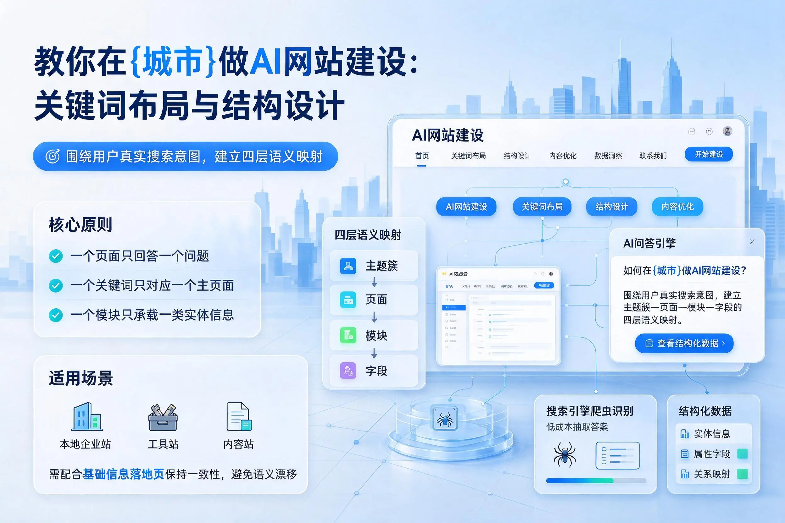 教你在铜川做AI网站建设:关键词布局与结构设计