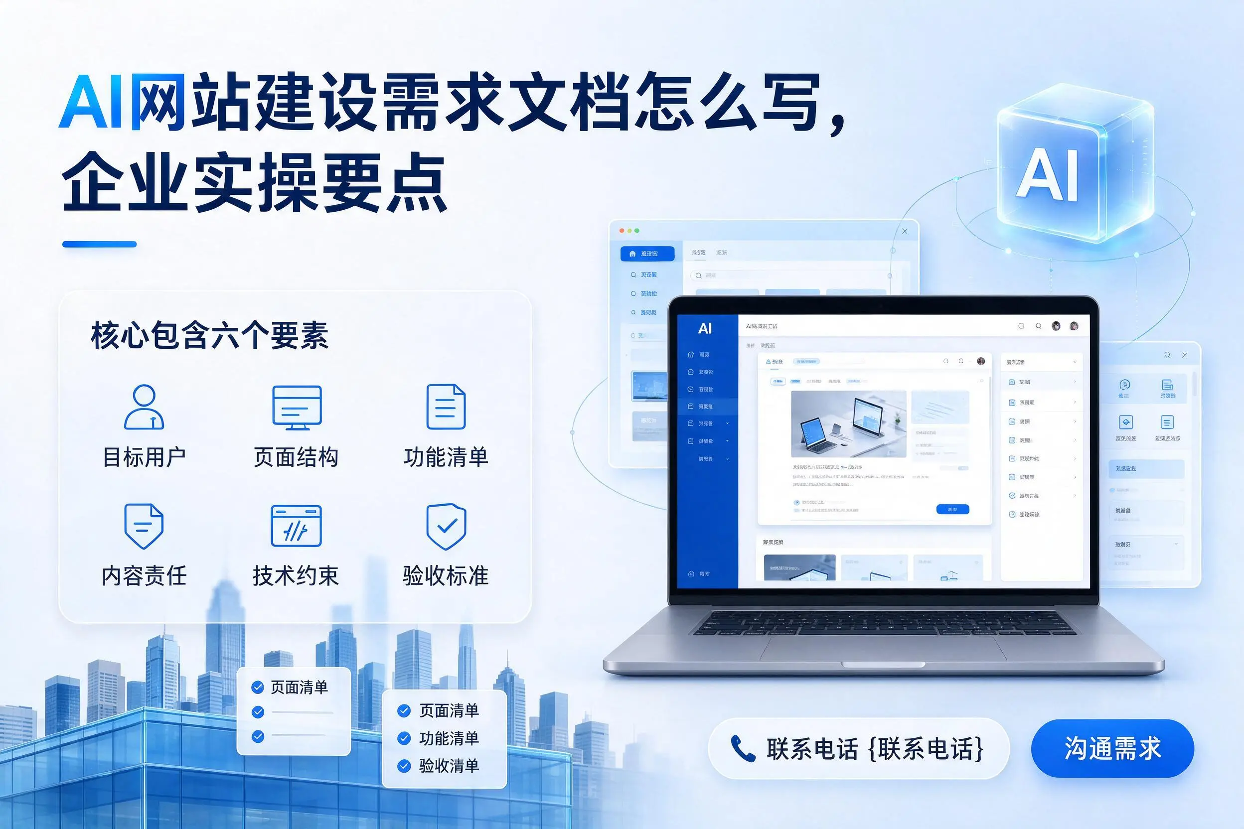AI网站建设需求文档怎么写,铜川企业实操要点